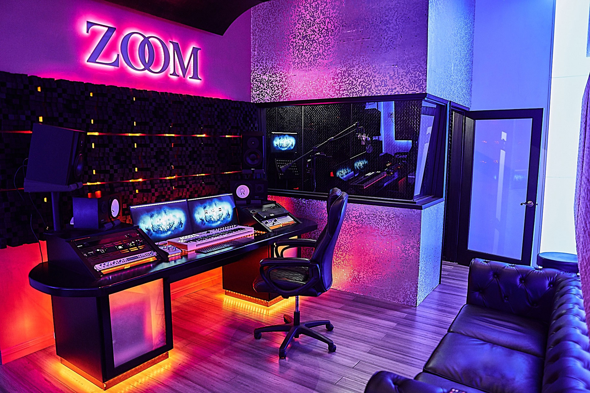 Recording studio interior for ZOOM Recording Studio