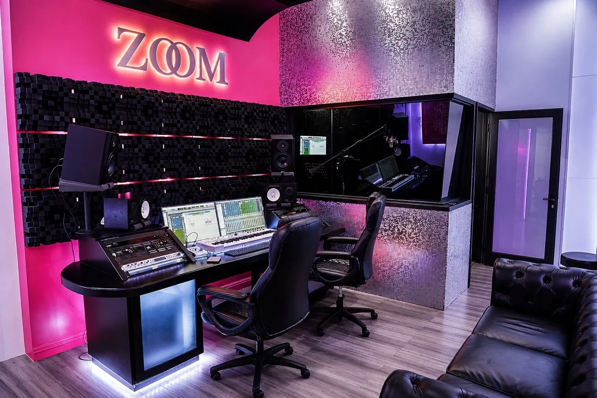 ZOOM I control room at ZOOM Recording Studio, 539 S Rampart Blvd, Westlake, Los Angeles